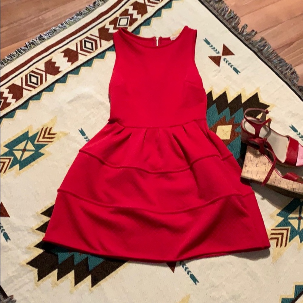 Flattering red dress